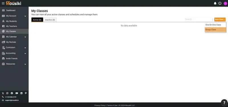 Create a new group music class